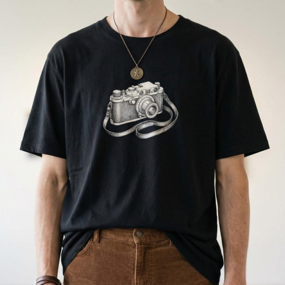 Photography Graphic Design - カメラシャツ ヴィンテージカメラTシャツ 写真家へのギフト ヴィンテージ写真撮影シャツ レトロレンジファインダーデザイン グラフィックTシャツ