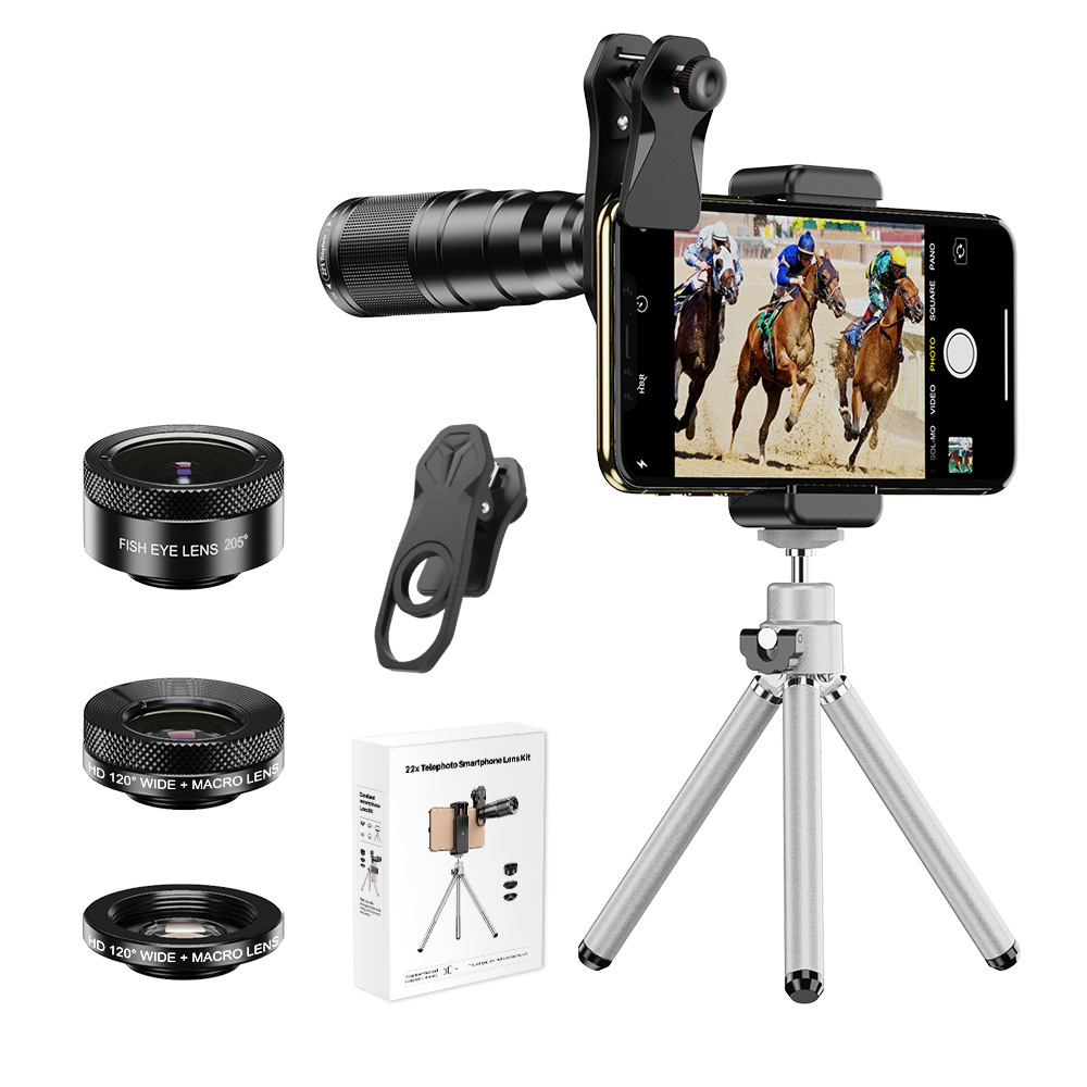 Photography High Angle - 望遠鏡マクロ魚眼広角4in1レンズ高画質22倍望遠レンズセットプロ用写真レンズ