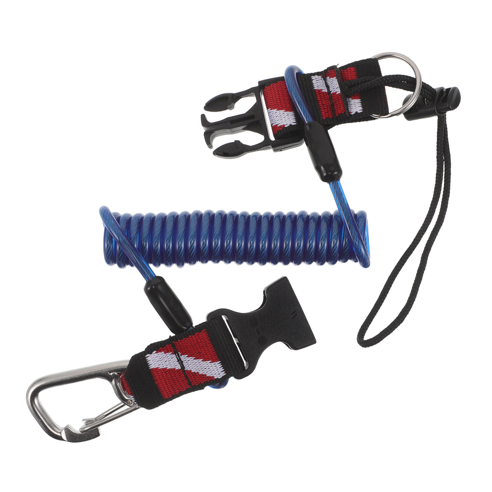 Camera Wrist Strap - スキューバダイビング用紛失防止ランヤード、伸縮式コイルストラップ、クイックリリースバックル、伸縮性リストストラップ、カメラ安全ロープ