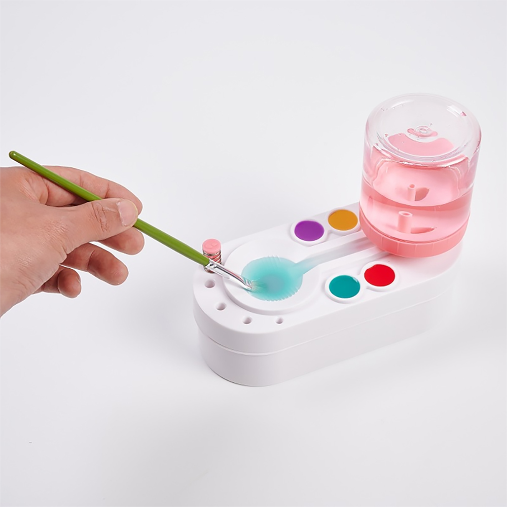 Photography Techniques - 排水ボタン付きペイントブラシ,水彩絵の具,ガッシュ,水洗い機,クリーニングツール