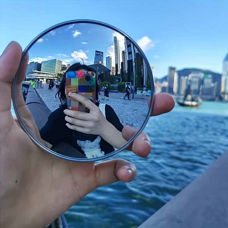 Photography High Angle - 新しい 1/2 個女の子用化粧鏡旅行自撮りラウンド凸面鏡写真撮影小道具高精細広角ミラー