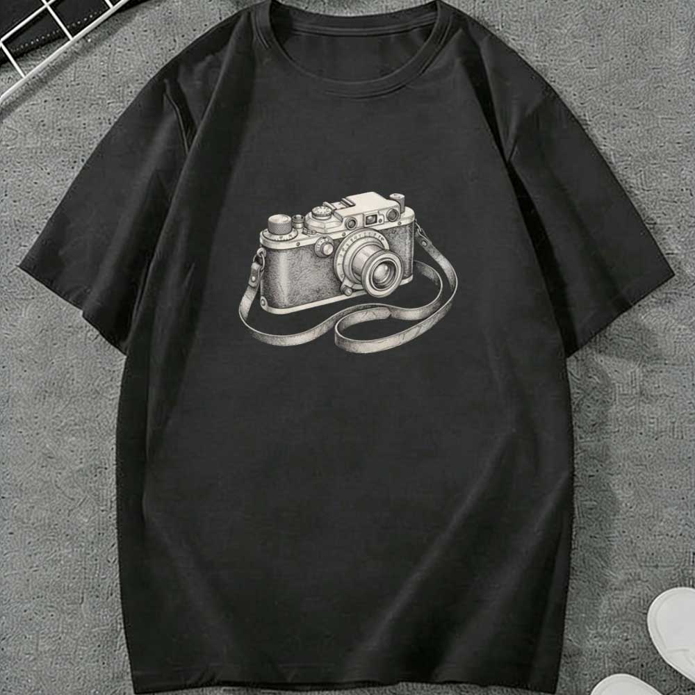 カメラシャツ ヴィンテージカメラTシャツ 写真家へのギフト  - Photography Graphic Design のレビューと価格