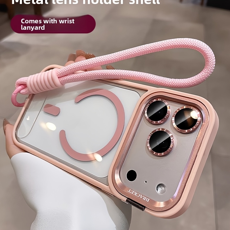 カメラブラケット付きアクリル製マグネット式iPhoneケース - Camera Wrist Strap のレビューと価格