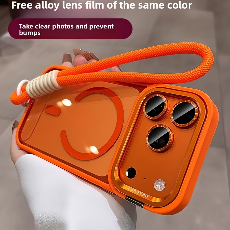 カメラブラケット付きアクリル製マグネット式iPhoneケース - Camera Wrist Strap のレビューと価格