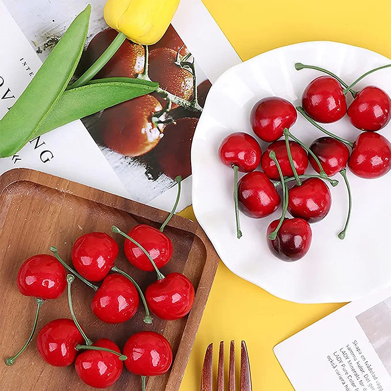 30 個偽チェリーシミュレーションチェリーオーナメントクラフ - Photography Food のレビューと価格
