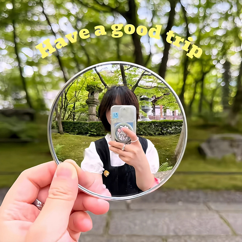旅行用自撮り丸型凸面鏡写真撮影用小道具高精細広角鏡女の子用化 - Photography High Angle のレビューと価格