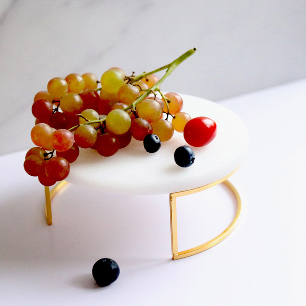 大理石ケーキスタンド1個、厚い安定したベース付きのエレガント - Photography Food のレビューと価格