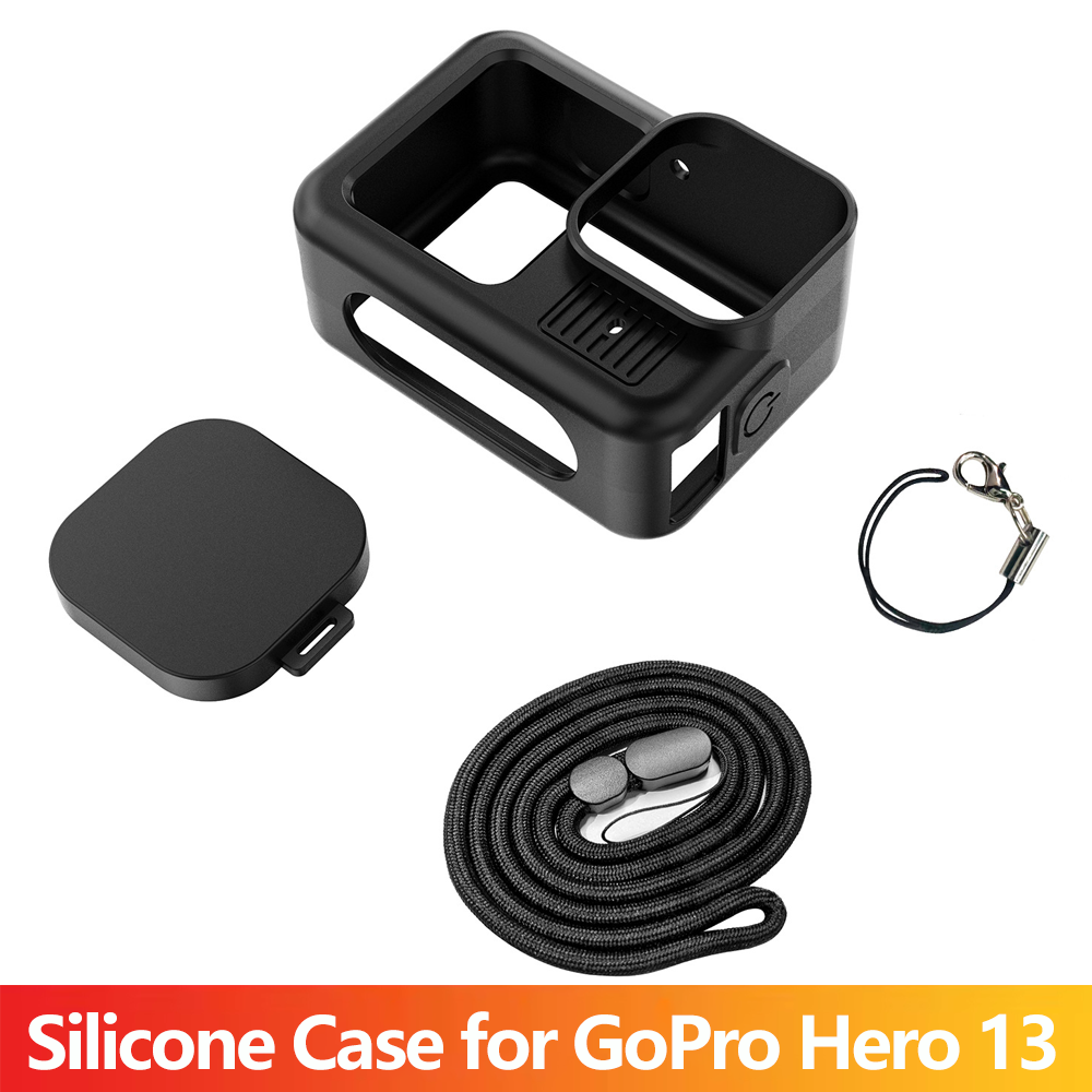 シリコン保護ケース レンズカバー ハンドストラップ 紛失防止 - Gopro Action Camera Hero 13 Black のレビューと価格