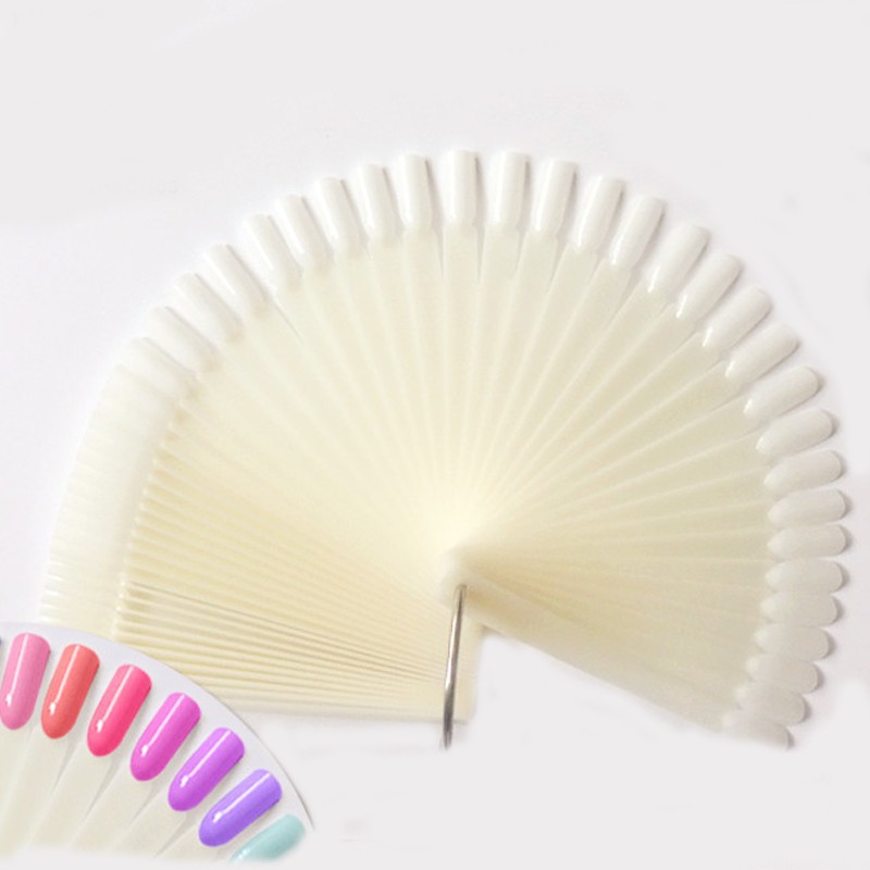 4 色 50 個偽ネイルのヒント偽ネイルアートポリッシュカラ - Color Checker Card のレビューと価格